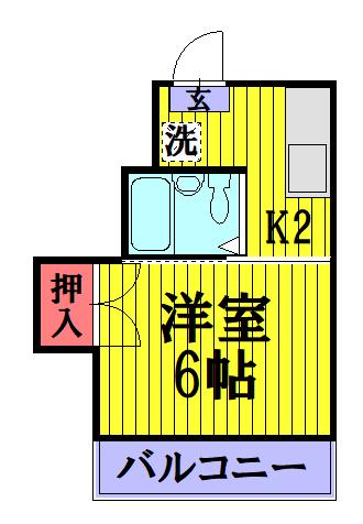 サチコーポ(ワンルーム/1階)の間取り写真