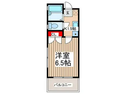 アネックスビル(1K/2階)の間取り写真
