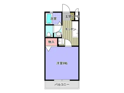ＪＲ信越本線 安中駅 徒歩52分 2階建 築25年(1K/2階)の間取り写真