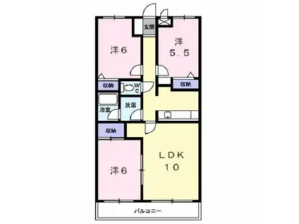 アイランドシティ(3LDK/1階)の間取り写真