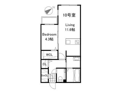 PREMIER IST KOTONI STA(1LDK/3階)の間取り写真