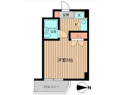 ラ・フェスタ白金(ワンルーム/2階)の間取り写真