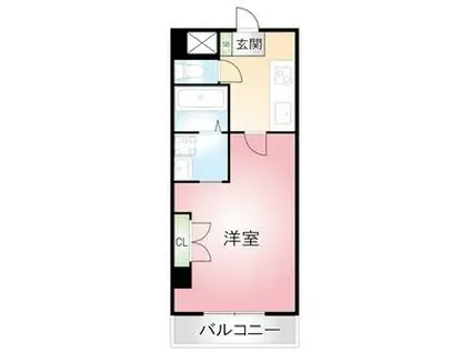 THUマンション(1K/4階)の間取り写真