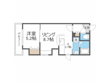 アリスマナーBLD(1LDK/2階)の間取り写真