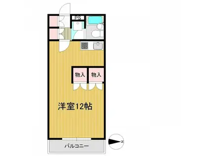 メゾンブランシュ1号館(ワンルーム/4階)の間取り写真