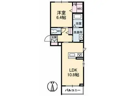 ソレイユコート高柳西町(1LDK/3階)の間取り写真