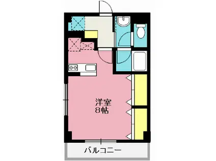 メゾン・エクスバル(ワンルーム/2階)の間取り写真