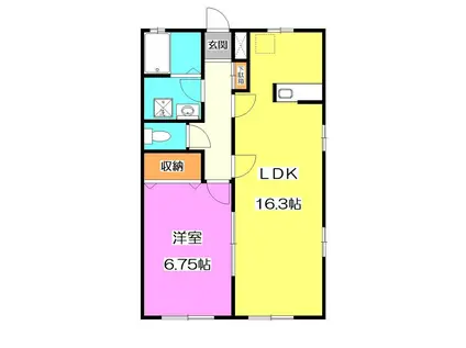 コート セレッソ(1LDK/1階)の間取り写真