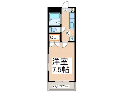 ロフティ三軒町(1K/5階)の間取り写真