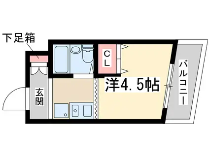 アールキューブ新大阪(1K/5階)の間取り写真