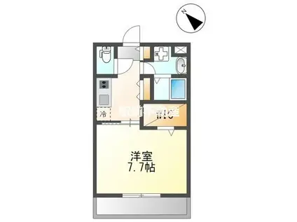 URBAN CROSS WHITE WA(1K/3階)の間取り写真