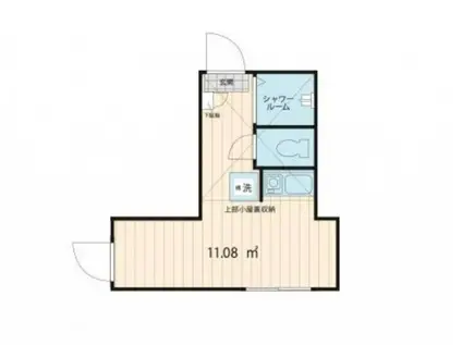 ロンジェスマン三宿(ワンルーム/2階)の間取り写真