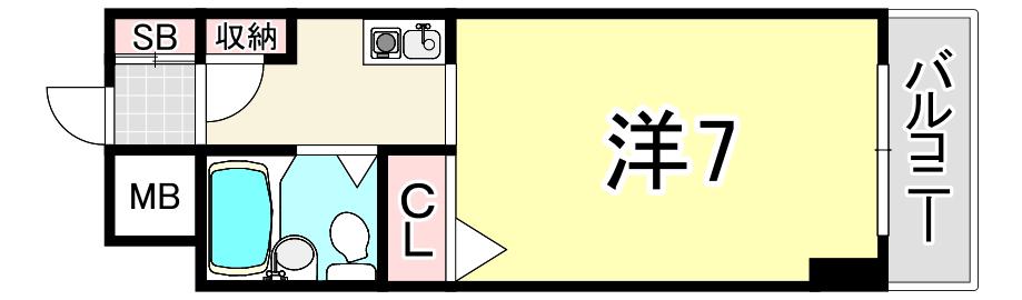 メルベールマウンテンヴィレッジ(ワンルーム/3階)の間取り写真