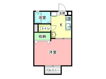 コーポミレット(1K/1階)の間取り写真