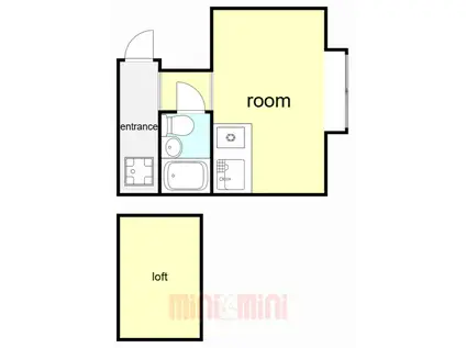 ラッフィナート磯馴(ワンルーム/5階)の間取り写真