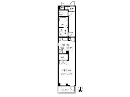 ルビナス板橋(1K/4階)の間取り写真