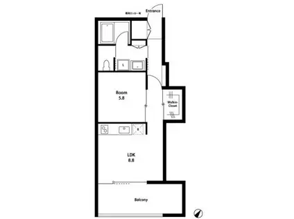 ハネギテラス(1LDK/3階)の間取り写真
