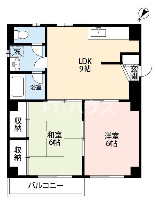 サンモリス(2LDK/3階)の間取り写真