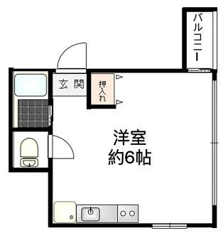 フルーレ小茂根(ワンルーム/3階)の間取り写真