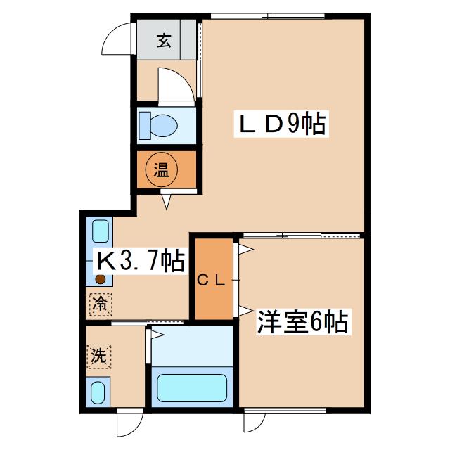 ポパイハウス(1LDK/1階)の間取り写真