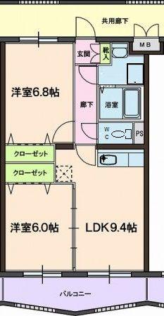 アウスレーゼ(2DK/1階)の間取り写真