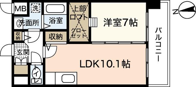 ルネススターツ(1LDK/3階)の間取り写真