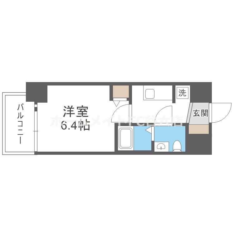 エグゼ大阪DOME CITYシエル(1K/8階)の間取り写真