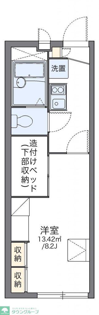 レオパレスKAMELEO(1K/2階)の間取り写真