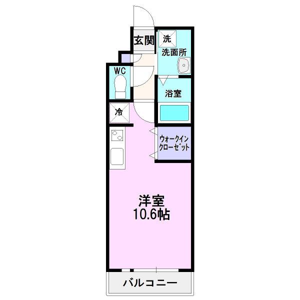 マシェリ孫(ワンルーム/3階)の間取り写真