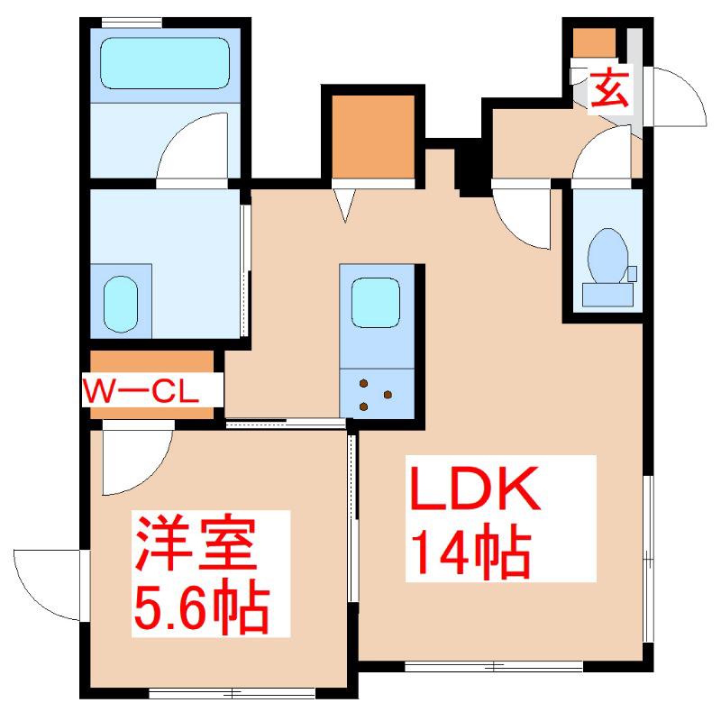ストーン マウンド(1LDK/1階)の間取り写真