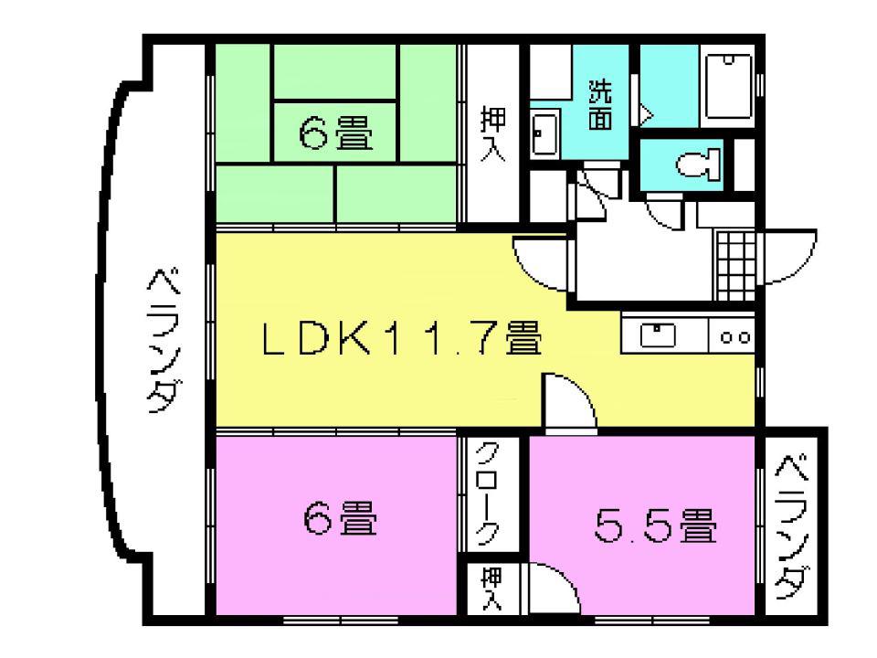 ビューテラスY.S(3LDK/1階)の間取り写真