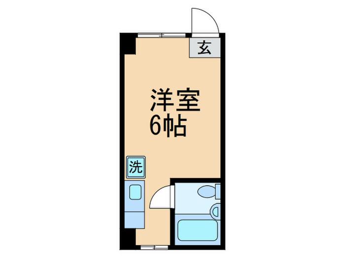 水上ビル(ワンルーム/2階)の間取り写真