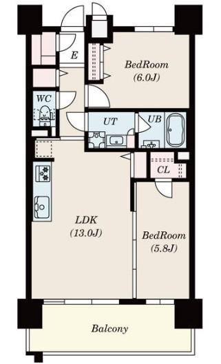 S-RESIDENCE本郷II(2LDK/7階)の間取り写真