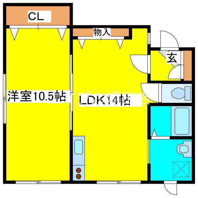 T&A真栄(1LDK/1階)の間取り写真