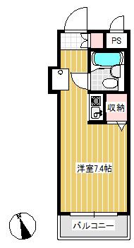 アーバンヒルズ新小岩第2(ワンルーム/2階)の間取り写真
