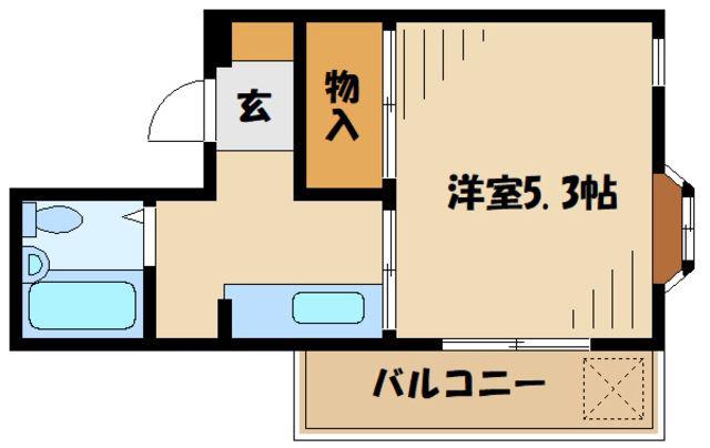 FMコーポ(1K/2階)の間取り写真