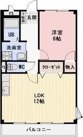 サープラスアイ(1LDK/2階)の間取り写真