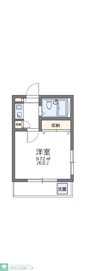 レオパレス相模原第1(1K/2階)の間取り写真