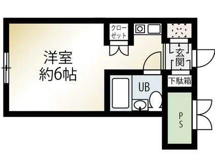 グランディアテラス青葉台(ワンルーム/2階)の間取り写真