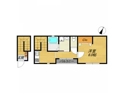 REFORMA(1K/2階)の間取り写真