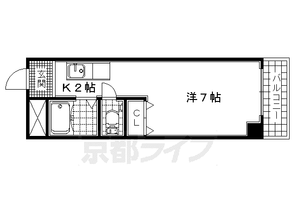山下マンション(1K/1階)の間取り写真