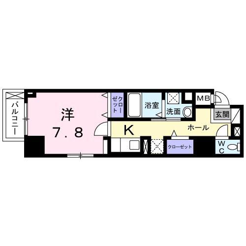 AZRESIDENCE草津本陣(1K/5階)の間取り写真