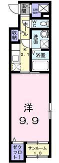 ベル セゾン(1K/1階)の間取り写真
