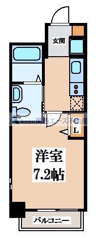 Mプラザ小阪駅前(1K/2階)の間取り写真