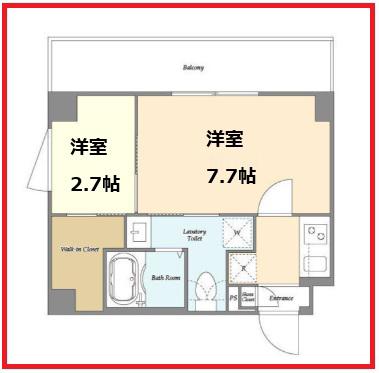 アルファコート青砥4(2K/4階)の間取り写真