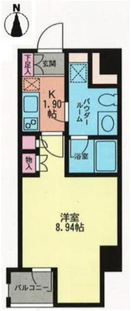 プライムアーバン学芸大学II(1K/4階)の間取り写真