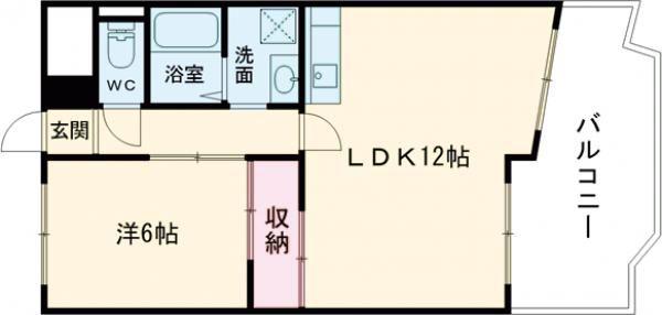 ハイムマツモト(1LDK/2階)の間取り写真
