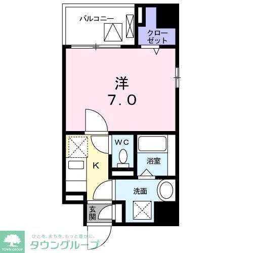ボヌールお茶の水(1K/3階)の間取り写真