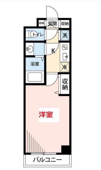マイナビSTAYミライ芝大門(1K/4階)の間取り写真