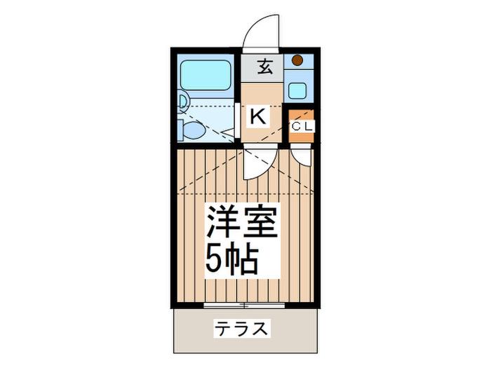 エイブル日進(1K/1階)の間取り写真